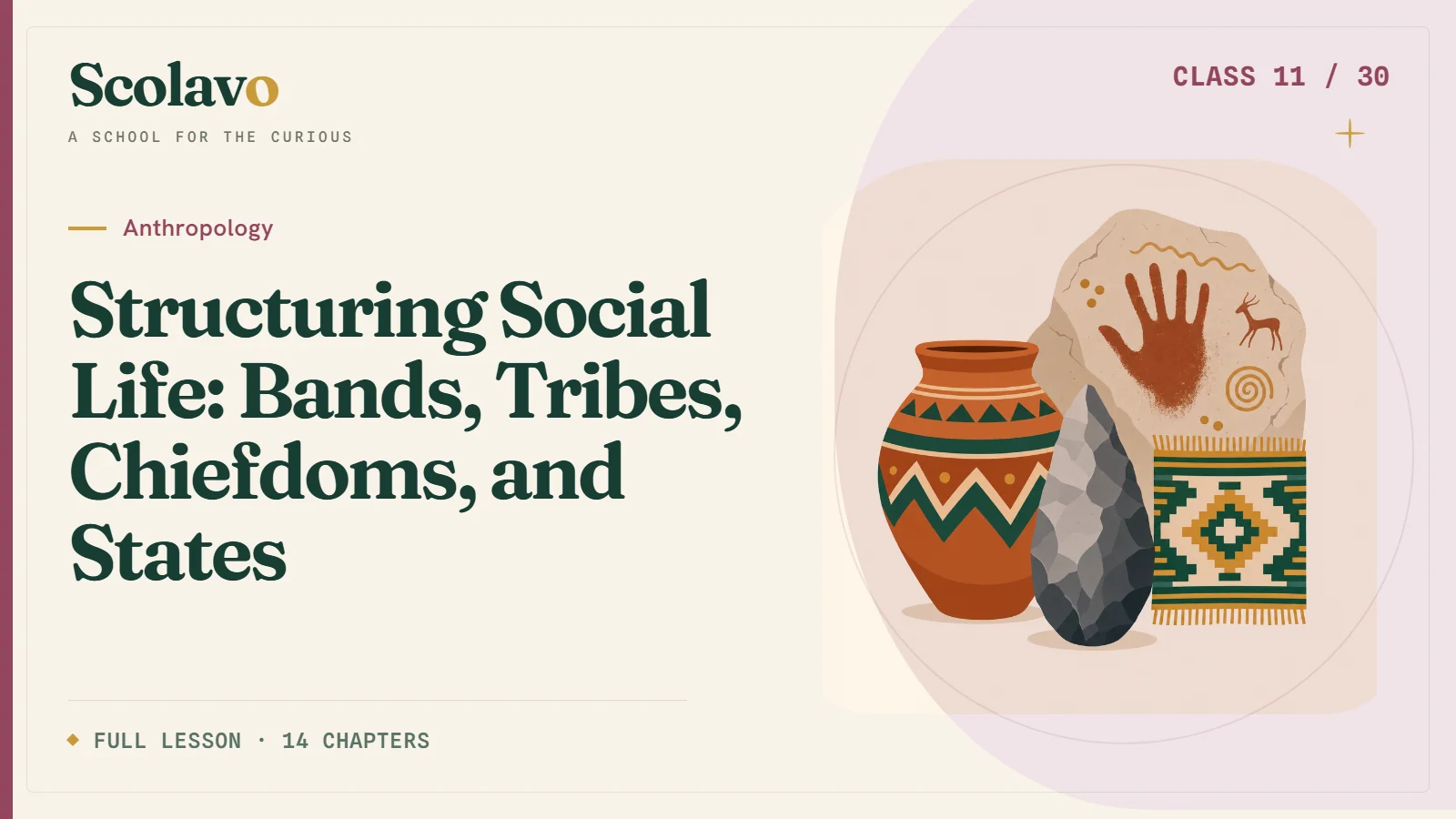 Structuring Social Life: Bands, Tribes, Chiefdoms, and States — Scolavo video cover